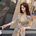 Blocked Grey & Yellow Maxi Dress - ROUTINE FASHION